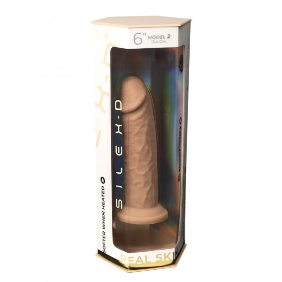 Телесный фаллоимитатор SILEXD Model 2 Real Skin 6  - 15,4 см.