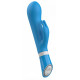 Голубой вибратор-кролик Bwild Deluxe Bunny - 19,3 см.