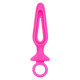 Розовая силиконовая пробка с прорезью Silicone Groove Probe - 10,25 см.