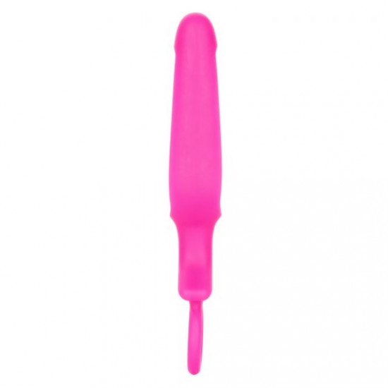 Розовая силиконовая пробка с прорезью Silicone Groove Probe - 10,25 см.