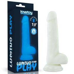 Светящийся в темноте фаллоимитатор 7 Inch Lumino Play Silicone Dildo - 18 см.