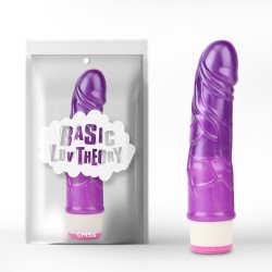Фиолетовый вибратор-реалистик Stud Rod - 17,5 см.