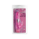 Розовый вибратор Crystal Dildo Climbing Rabbit Vibe - 22 см.