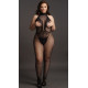 Кэтсьюит с доступом High Neck Fishnet And Lace Bodystocking