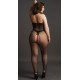Кэтсьюит с доступом High Neck Fishnet And Lace Bodystocking