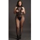 Кэтсьюит с доступом High Neck Fishnet And Lace Bodystocking