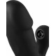 Черный силиконовый вибратор-кролик Sonix Silicone Thruster - 22 см.