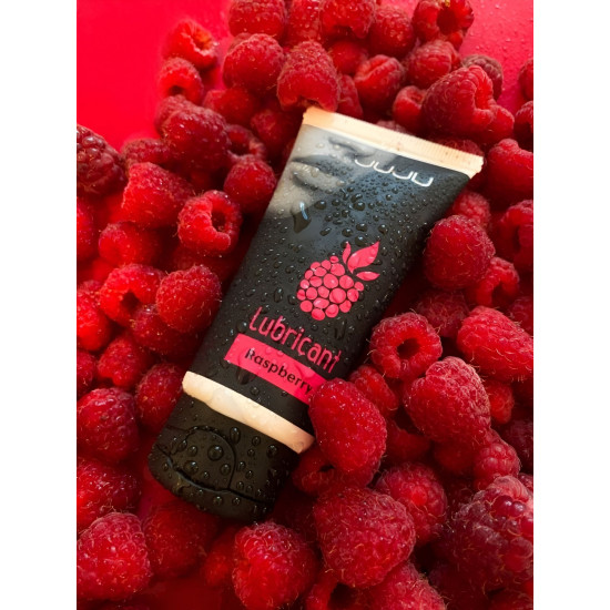 Съедобный лубрикант JUJU Raspberry с ароматом малины - 50 мл.