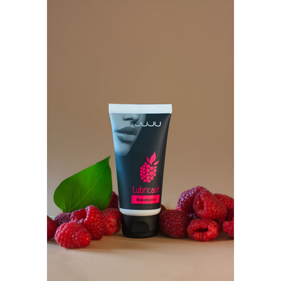 Съедобный лубрикант JUJU Raspberry с ароматом малины - 50 мл.