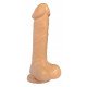 Телесный фаллоимитатор 8 Inch Carved DIldo - 22 см.