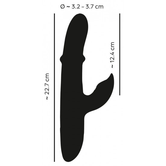 Зеленый вибратор-кролик с подвижным кольцом Thumping Rabbit Vibrator - 22,7 см.