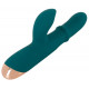 Зеленый вибратор-кролик с подвижным кольцом Thumping Rabbit Vibrator - 22,7 см.