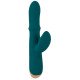 Зеленый вибратор-кролик с подвижным кольцом Thumping Rabbit Vibrator - 22,7 см.