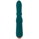 Зеленый вибратор-кролик с подвижным кольцом Thumping Rabbit Vibrator - 22,7 см.