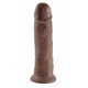 Коричневый фаллос-гигант 10  Cock - 25,4 см.