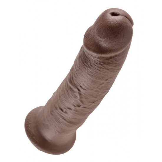 Коричневый фаллос-гигант 10  Cock - 25,4 см.