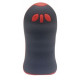 Черный вибромастурбатор Vibrating Stroker