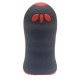 Черный вибромастурбатор Vibrating Stroker