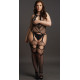 Кэтсьюит с геометрическим узором Suspender Bodystocking