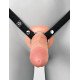 Телесный пустотелый фаллопротез 5’’ Hollow Silicone Strap-On - 14 см.