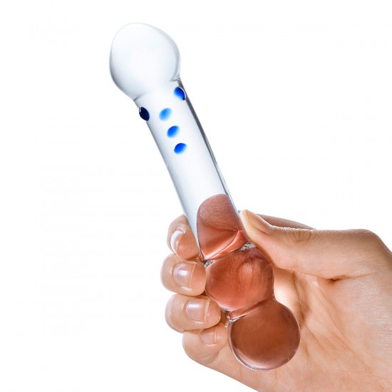 Изогнутый стеклянный стимулятор G-точки Curved G-Spot - 15,2 см.