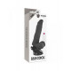 Черный вибратор на мощной присоске Basecock Realistic Vibrator Remote Control - 21 см.