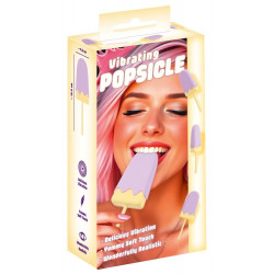 Сиреневый мини-вибратор в форме пломбира Vibrating Popsicle