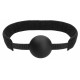 Черный кляп-шарик V V Adjustable Ball Gag на липучке