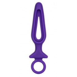 Фиолетовая силиконовая пробка с прорезью Silicone Groove Probe - 10,25 см.