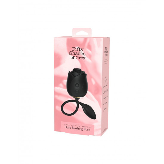 Черный клиторальный стимулятор Dark Blushing Rose