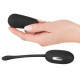 Черное виброяйцо с электростимуляцией Vibrating E-Stim Love Ball