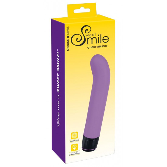 Фиолетовый вибратор G-точки Smile Genius - 20 см.