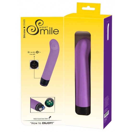 Фиолетовый вибратор G-точки Smile Genius - 20 см.