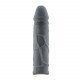 Серая удлиняющая насадка на пенис Large - 18 см.