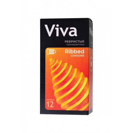 Ребристые презервативы VIVA Ribbed - 12 шт.