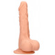 Телесный фаллоимитатор Realistic Dildo With Balls - 25 см.