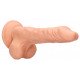 Телесный фаллоимитатор Realistic Dildo With Balls - 25 см.