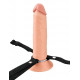 Полый страпон на ремнях 8’’ Hollow Silicone Strap-on