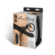 Чёрный полый страпон с вибрацией Unisex Vibrating Hollow Strap-On - 14 см.
