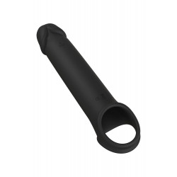 Черная насадка-удлинитель с вибрацией Vibrating Extender With Remote