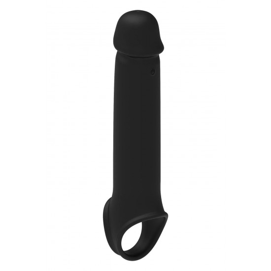 Черная насадка-удлинитель с вибрацией Vibrating Extender With Remote