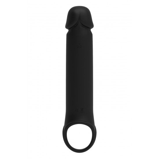 Черная насадка-удлинитель с вибрацией Vibrating Extender With Remote