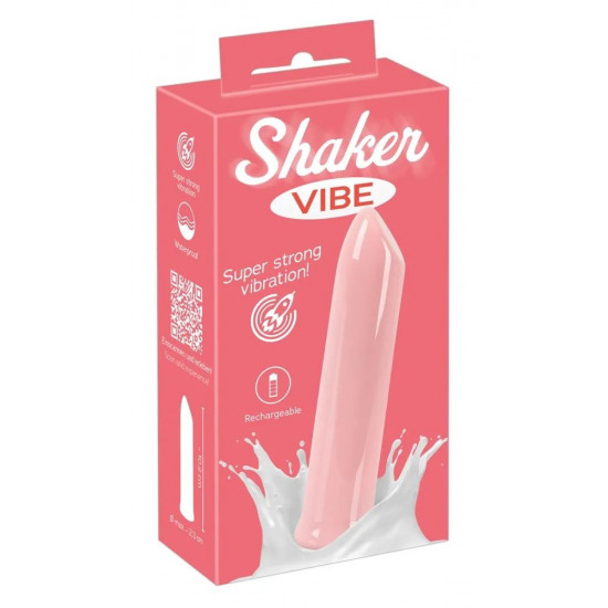 Розовая вибропуля Shaker Vibe - 10,2 см.