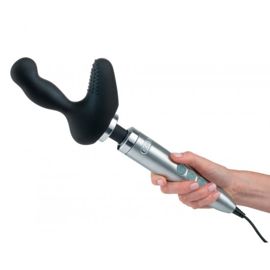 Черная насадка на вибратор Doxy для массажа простаты Prostate Massager