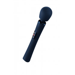 Синий жезловый вибромассажер Vim Vibrating Wand - 31,3 см.