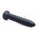 Черный спиралевидный вибромассажер Power Screw 10X Spiral Silicone Vibrator - 20,3 см.