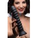 Черный спиралевидный вибромассажер Power Screw 10X Spiral Silicone Vibrator - 20,3 см.