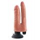 Двойной телесный вибратор со съемной присоской Double Vibrating Double Penetrator - 20,3 см.