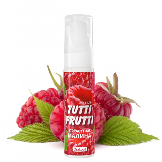 Гель-смазка Tutti-frutti с малиновым вкусом - 30 гр. Гель-смазка Tutti-frutti с малиновым вкусом - 30 гр.