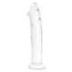 Большой стеклянный стимулятор 12’’ Glass Dildo With Veins   Flat Base - 28 см.